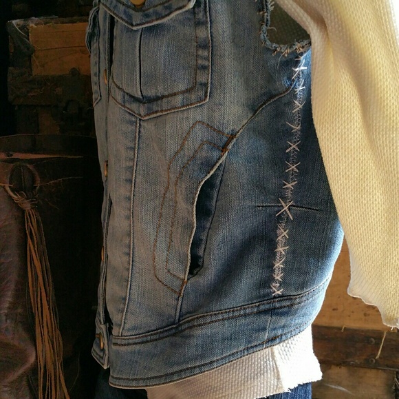 Custom Handcrafted Denim Vest - Picture 2 of 9